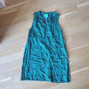Green & blue sun dress
